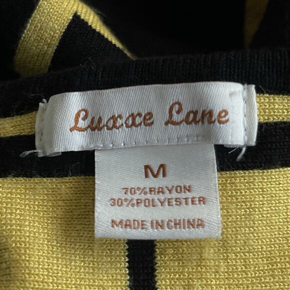 Luxxe Lane Womens Sweater Dress Medium Rayon Windowpane Stretchy Rayon Slimming - Picture 3 of 9